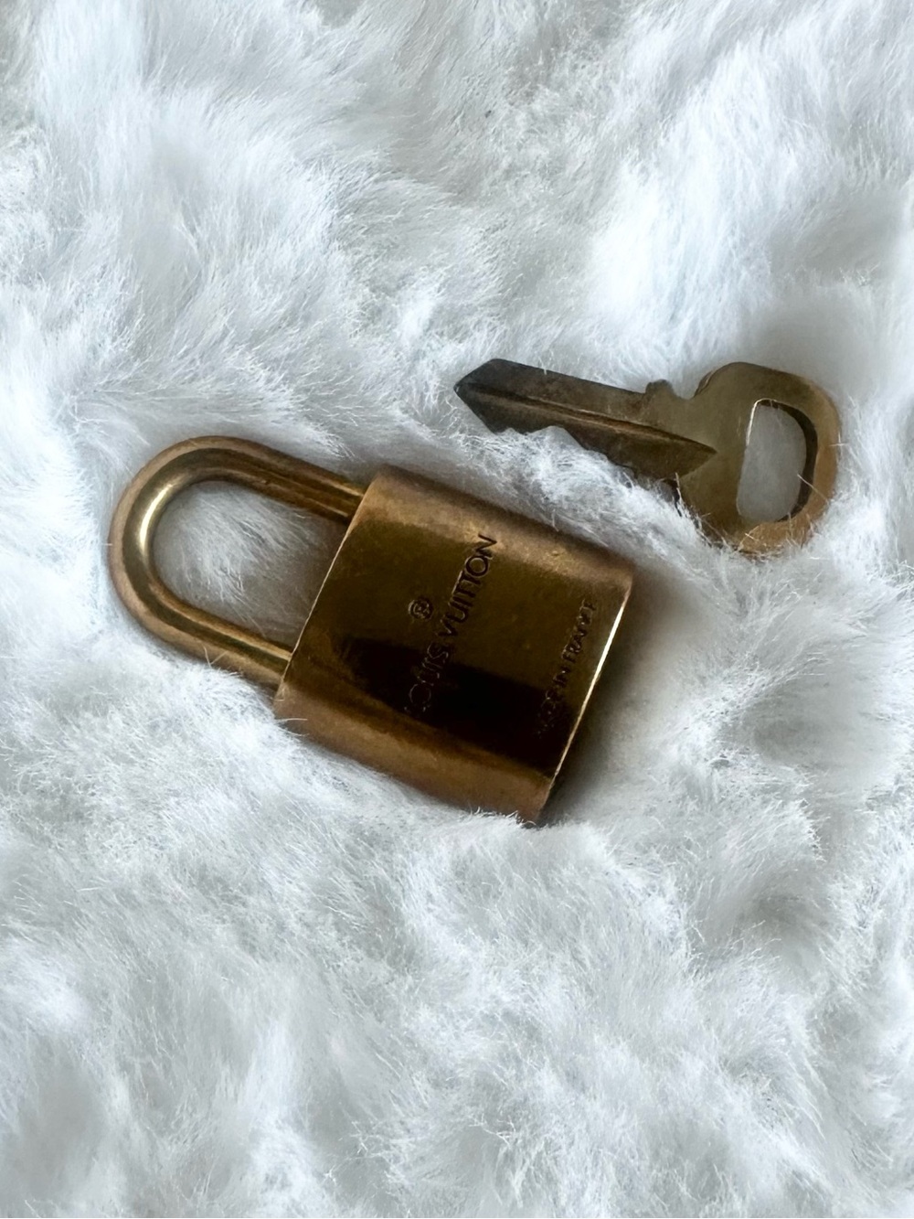 Louis Vuitton Gold-tone Brass Padlock Key Charm - Picture 5 of 5